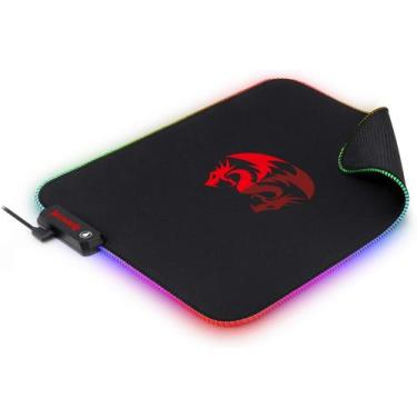 Imagem de Mousepad Gamer Redragon Pluto RGB Speed Macio, Tamanho único