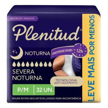 Imagem de Roupa Íntima Adulto Plenitud Noturna Pants P/M 32un