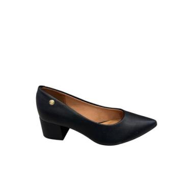 Imagem de Sapato Scarpin Feminino Vizzano Básico Salto Bloco 1220.315, Preto, 36