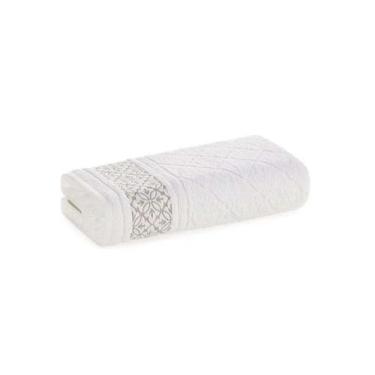 Imagem de Toalha De Rosto Bragança Fio Penteado 99%Algodão Branco Karsten