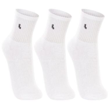 Imagem de Meia Kit 3 Pares Unissex Esportiva Fitness Dia a Dia Academia Atoalhad