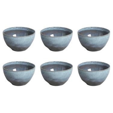Imagem de Conjunto de Bowls Breeze Stoneware 6 Peças 558ML Orgânicos para Servir Azul Porto Brasil