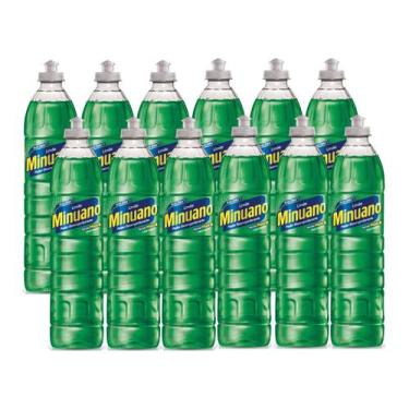 Imagem de Kit 12 Detergente Lava Louças Minuano Limão 500ml