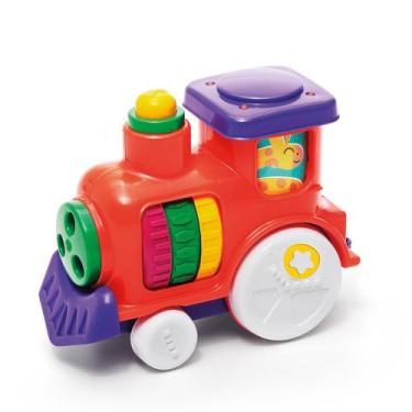 Imagem de Brinquedo Trenzinho Anima Trem com Som Tateti Ref 3032, Vermelho