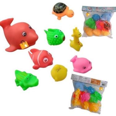 Imagem de Brinquedos Kit Bichinhos Amigos do Banho do Bebê Baby Tudo Aqua - Etit