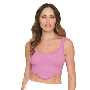 Imagem de Top malha canelada Lua Luá  Corsetry Feel Comfy, Rosa, M