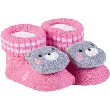 Imagem de Meia Pantufa Divertida Menina Bebê Recém Nascido Saída Maternidade Enx