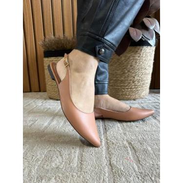 Imagem de Sapatilha Feminina Slingback Tira Tornozelo - 4LILLY, Blush, 37