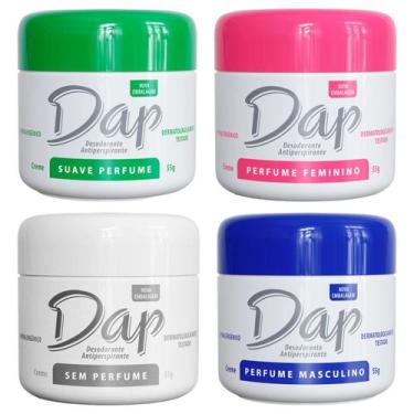 Imagem de Kit 4 Desodorante S/Perfume/Suave/Masculino/Feminino DAP 55g, SUAVE + 