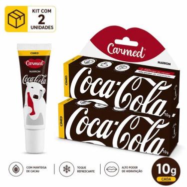 Imagem de Kit 2 Hidratante Labial Carmed Coca Cola Marrom 10g