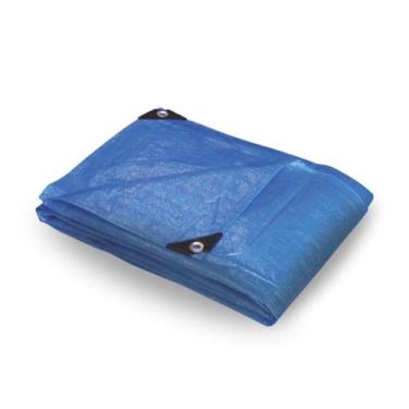 Imagem de Lona de Polietileno 4 x 4 Metros 100g/m² 150 Micras Azul Ajax