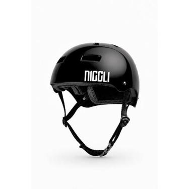 Imagem de Capacete preto fita preta pro brilho niggli, P