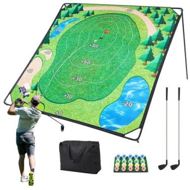 Imagem de Conjunto de Jogo de Chip de Golfe KULAMOON 182x182cm 2 Tacadas 20 Bola