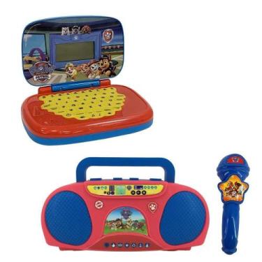 Imagem de Kit Patrulha Canina - Laptop Infantil Bilíngue (1915) + Boombox Karaok