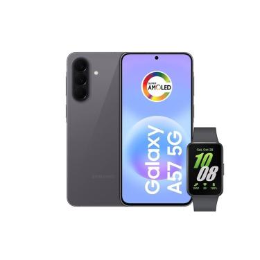 Imagem de Smartphone Samsung Galaxy A57 5G 8GB 256GB 12MP Cinza + Pulseira Inteligente Fit 3 Grafite