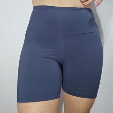 Imagem de Shorts Leguing Cintura Alta Suplex Poliamida COR:AZUL MARINHOTAMANHO:P
