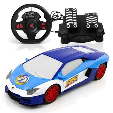 Imagem de Carro De Controle Remoto Sonic Master Pilot Com Volante E Pedais Sega 