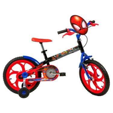 Imagem de Bicicleta Infantil Aro 16 Caloi A20 Spider-Man  - 1 Marcha Preto Com R