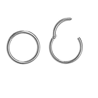 Imagem de Piercing Argola Articulada em Aço Cirúrgico Prata 8mm