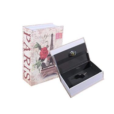 Imagem de Caixa de armazenamento segura em forma de livro de recipientes ocultos com combinação dicionária, caixa de dinheiro com chave, caixa de joias com chave (B)