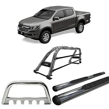 Imagem de Kit Quebra Mato+Estribo Chap+Santo Ant Duplo S10 12/20 Cromo