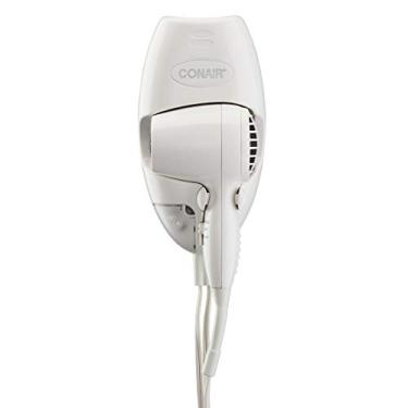 Imagem de Conair Secador de cabelo de parede, secador de cabelo de 1600 W com luz noturna LED, secador de cabelo de parede