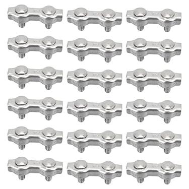 Imagem de Braçadeiras de cabo com grampo de corda duplex, à prova d'água 18 peças braçadeiras de cabo duplex multifuncional duráveis ​​para indústria para decoração de casa