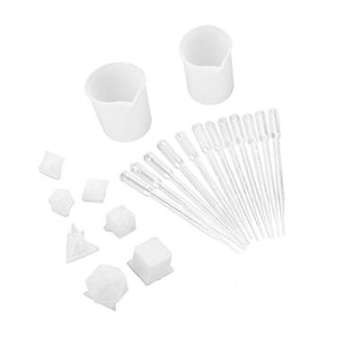 Imagem de Molde de silicone, molde de dados de jogo, 22 peças reutilizável interessante para crianças em família