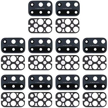 Imagem de YUNCHAO Acessórios telefônicos 10 pcs de volta lente de câmera para oneplus 8t Substituição do telefone celular