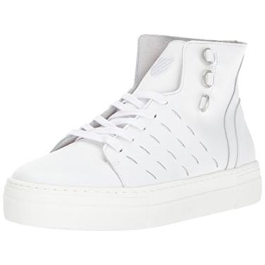 Imagem de K-Swiss Tênis feminino moderno de cano alto, Branco/Off White, 40