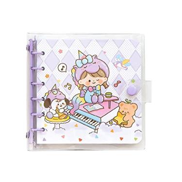 Imagem de 1 peça Kawaii Ligeiramente Doce Starlight Bonito Ledger de Mão Simples Substituível Núcleo Fivela Diário Desenhos Animados Quadrados Folhas Soltas Menina Papelaria Coreano Bloco de Notas Material Escolar