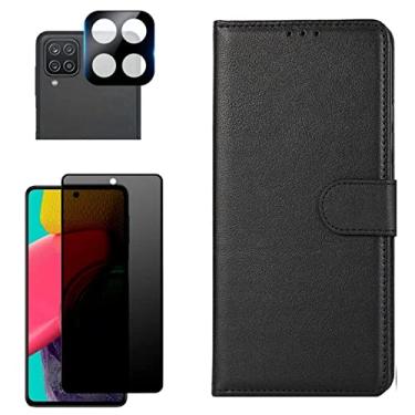 Imagem de Kit Capa Carteira + Pel Anti Spy + Pel Câmera Samsung Galaxy M62 (Galaxy M62)