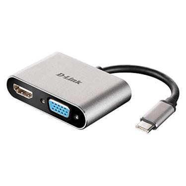Imagem de D-Link Cabo adaptador USB C para HDMI e VGA, USB tipo C 3.0 Thunderbolt 3 HDMI 4K VGA 1080P Display Mirroring Plug and Play Design compacto (DUB-V210-US)