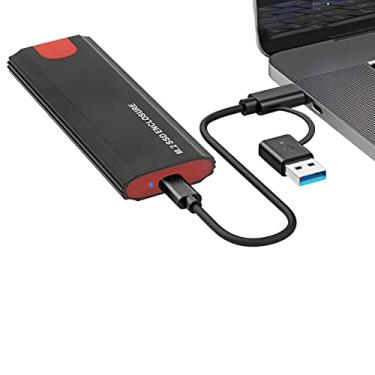 Imagem de gabinete SSD .2 Nvme | Leitor gabinete sem ferramentas alumínio para SSD .2 NVMe | USB 10 Gbps para NVMe PCIe NVMe -Key Gabinete Externo UnidaSólida Sritob