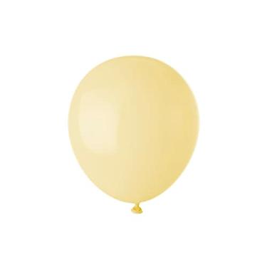 Imagem de Balão Bexiga Candy Color Tom Pastel Amarelo Claro 50 Unidades 5 Polegadas