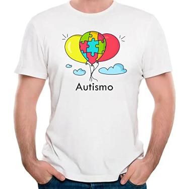 Imagem de Camiseta balão autismo camisa inclusão autista Cor:Branco;Tamanho:XG
