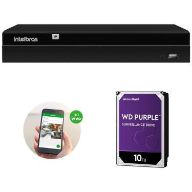 Imagem de Gravador Digital de Vídeo NVR NVD 1408 + HD 10 Teras Intelbras