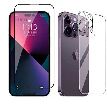 Imagem de Kit 3x1 Película 5D Ceramica + Película Traseira + Película de Câmera Compatível com iPhone 14 Pro Max