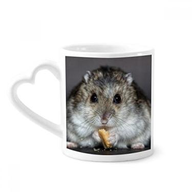 Imagem de Hamster Animal Rat Pet Cute Eat Caneca Café Cerâmica Copo Coração Vidro