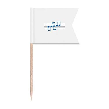 Imagem de Notas de incremento contínuo da equipe bandeiras de palito de dente marcação para bolo de festa comida prato de queijo