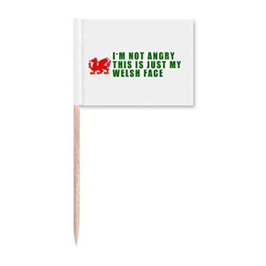 Imagem de Marcador de palito de dente com cultura emocional de rosto galês para decoração de festa