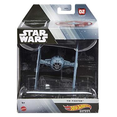 Imagem de Hot Wheels Star Wars Starships Select, Premium Replica of Tie Fighter, Moveable Parts, Premium Stand, Gift for Adult Collectors, 1:50 Scale