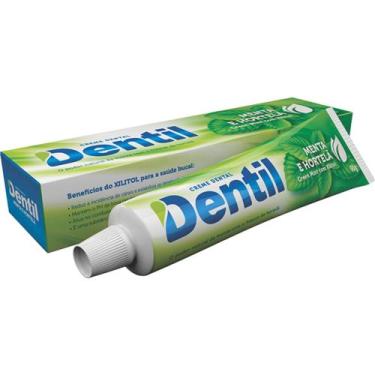 Imagem de Creme Dental Dentil Sem Fluor Com Xilitol Menta E Hortelã 90G Kit C/12