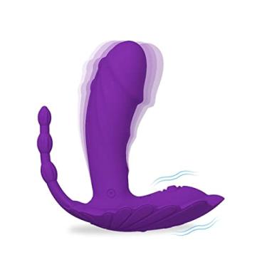 Imagem de Vibrador Feminino 3 em 1 Com Controle Remoto Brinquedos Sexuais Estimulador Clitóris & Ponto G Erótico Zatla (Roxo)