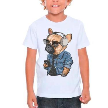 Imagem de Camiseta Buldogue Francês Pet Dog Cachorro Branca Infantil01 - Design