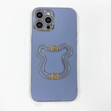 Imagem de Capa de telefone de metal de luxo com suporte de urso de ouro para Samsung Galaxy A53 A73 A33 A32 A51 A71 A 72 52 23 22 13 12 11 10 S Capa, XLA3, cinza lavanda, para A10 S
