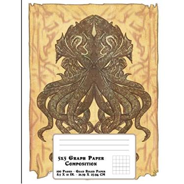 Imagem de 5x5 Graph Paper Composition Large 8.5 X 11 Quad Ruled Grid Paper Notebook: RPG Gaming Full Bleed Graph Paper 200 Pages, 100 Sheets