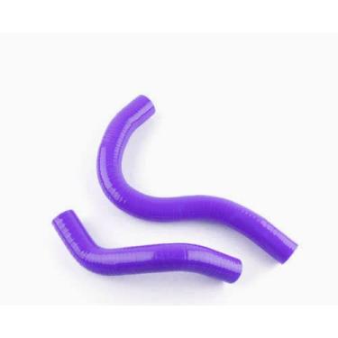 Imagem de LUXERAD Kit de Mangueira de Radiador de Silicone de Desempenho de 3 Camadas 4,5 mm para Hon da Civic Type-R EP3 2002-2005 Kit de Mangueira de Refrigerante de Radiador de Silicone (Roxo)