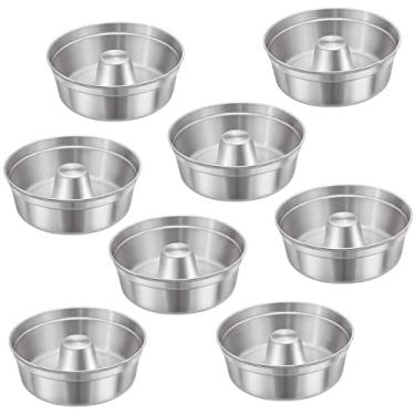 Imagem de Jogo 8 Formas de Pudim Bolo Aluminio Brilhante N° 18 e N° 24