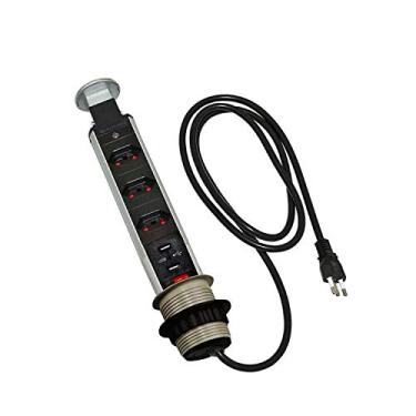 Imagem de Torre Multiplug Retrátil Com 3 Tomada E 2 Usb Embutir - Kzi